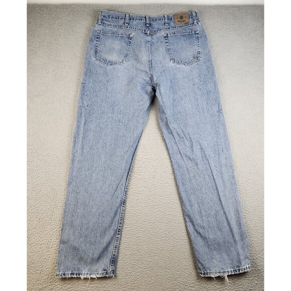 Wrangler Jeans Mens 38x34 Blue Denim Relaxed Fit Straight Rodeo Ranch Hand Work - Picture 1 of 9